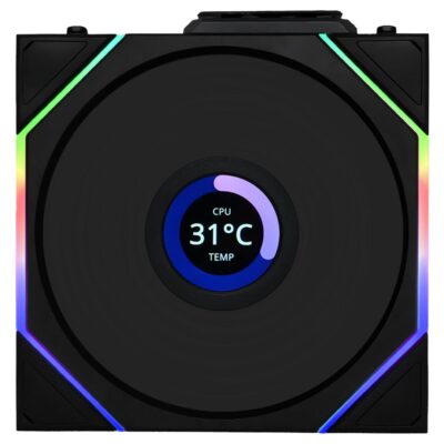 Lian Li TL120 Uni Fan Wireless LCD ARGB Reverse PWM 120mm Black