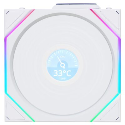 Lian Li TL120 Uni Fan Wireless LCD ARGB Reverse PWM 120mm White