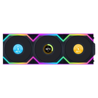 Lian Li UNI FAN SL Wireless LCD 120mm ARGB Fan 3 Pack Black