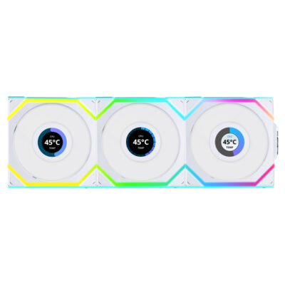 Lian Li UNI FAN SL Wireless LCD 120mm ARGB Fan 3 Pack White