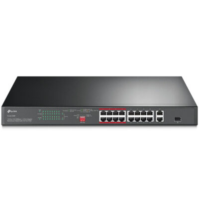 TP-Link TL-SL1218P 16-Port + 2-Port Gigabit Rackmount Switch PoE