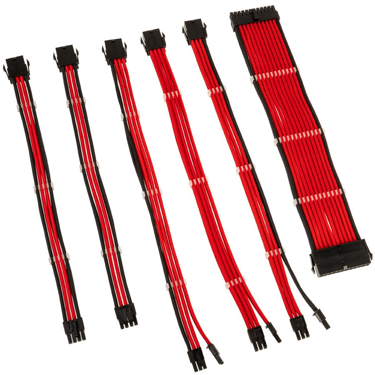 Kolink Core Adept Braided Cable Extension Kit Red