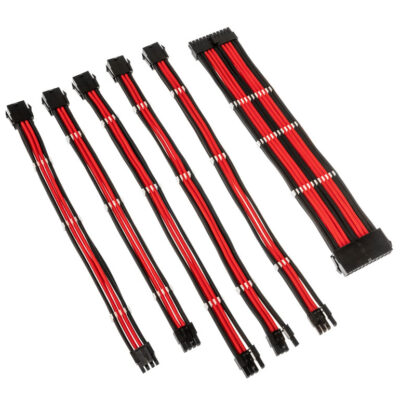 Kolink Core Adept Braided Cable Extension Kit Black/Red