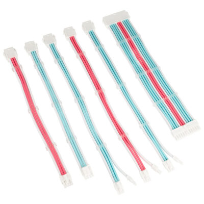 Kolink Core Adept Braided Cable Extension Kit White/Blue/Pink