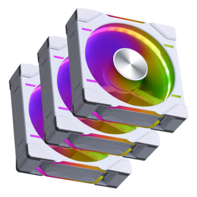 Phanteks D30 120mm PWM Fan Digital RGB White Reversed 3 Pack