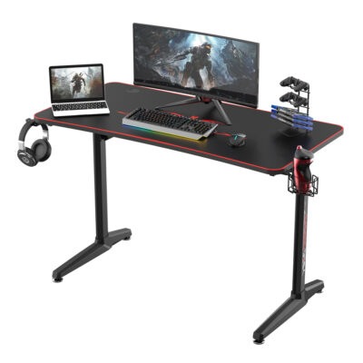 Eureka GIP 47in Gaming Desk Black