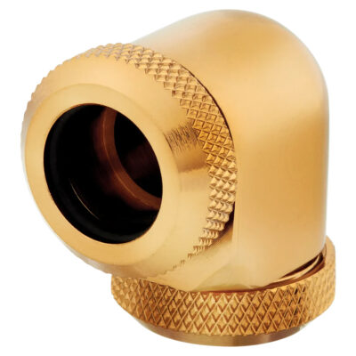 Corsair Hydro X Series XF HL 12mm OD 90 Deg Fittings Gold 2 Pk