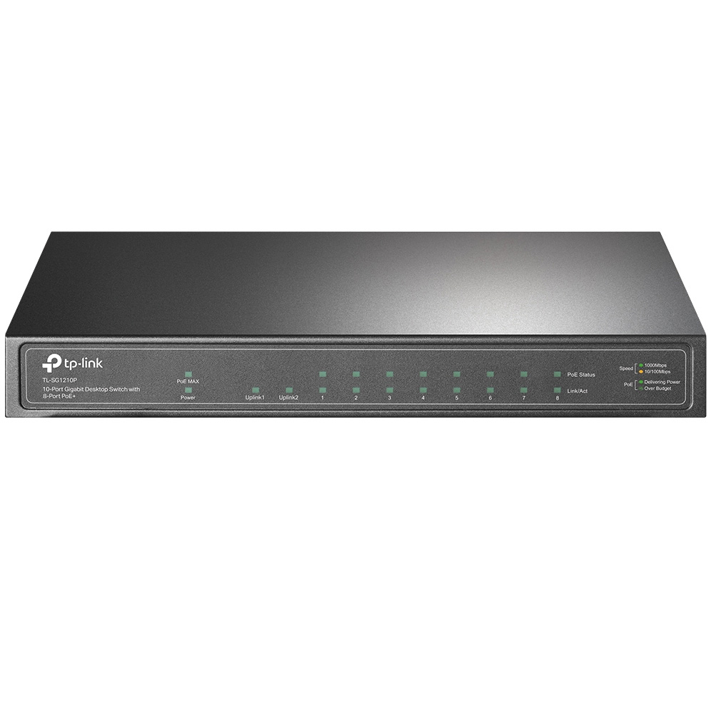 TP-Link TL-SG1210P 10-Port Gigabit Switch with 8-Port PoE+