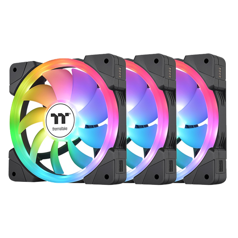Thermaltake SWAFAN EX14 RGB Magnetic PWM Fan 3 Pack Black