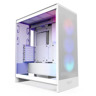 NZXT H7 Flow RGB Mid Tower Case White 2024 Edition
