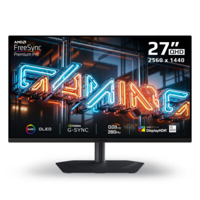 Gigabyte MO27Q2A QHD 280Hz G-Sync HDR QD-OLED 27in Gaming Monitor