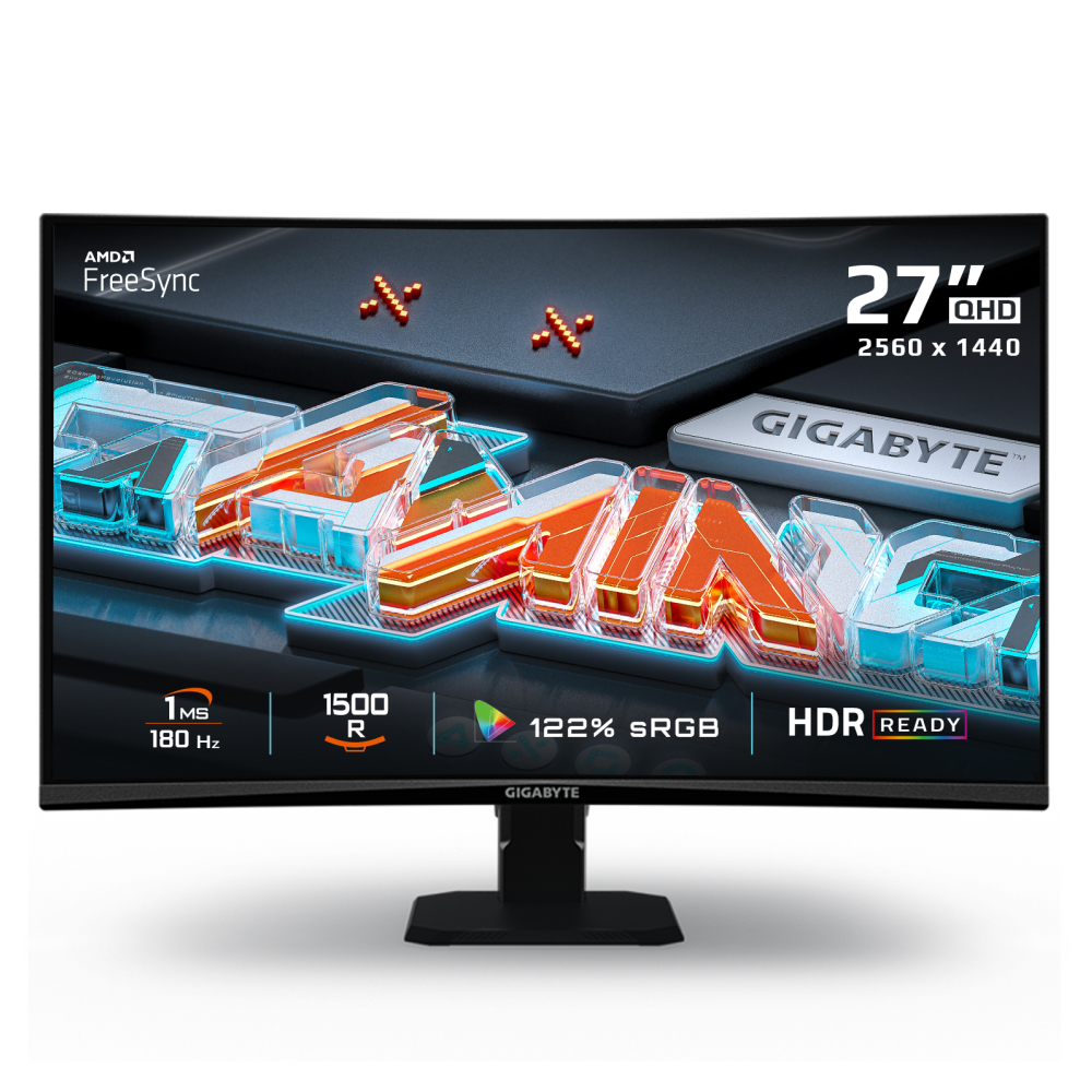 Gigabyte GS27QCA QHD 180Hz HDR Curved 27in Gaming Monitor