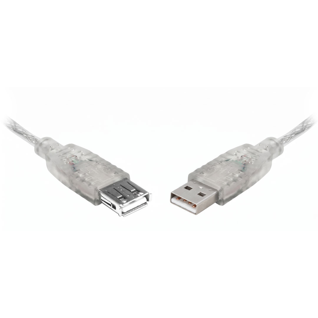 8Ware USB 2.0 Extension Cable Transparent 25cm