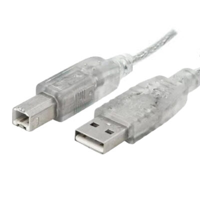 USB 2.0 Cable Type A to B M/M Transparent – 5m