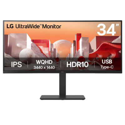 LG 34BA75QE-B UltraWide QHD HDR IPS USB-C Curved 34in Monitor