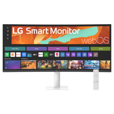 LG Smart 34U601SA-W WQHD HDR 34in Curved Monitor with webOS White