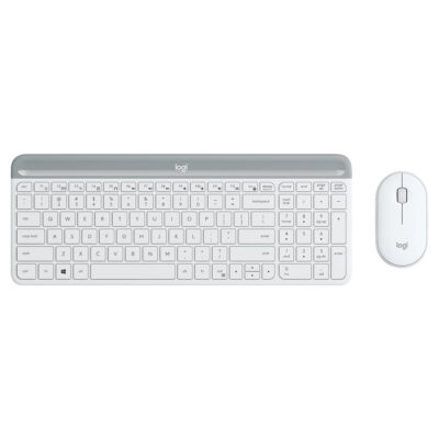 Logitech MK470 Slim Wireless Keyboard and Mouse Combo White