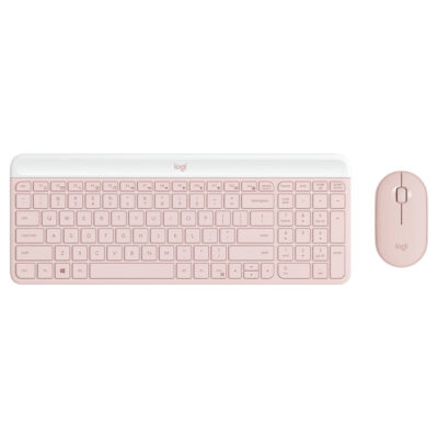 Logitech MK470 Slim Wireless Keyboard and Mouse Combo Rose