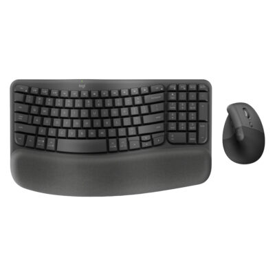 Logitech Wave Keys and Lift Wireless Keyboard and Mouse Combo Graphite