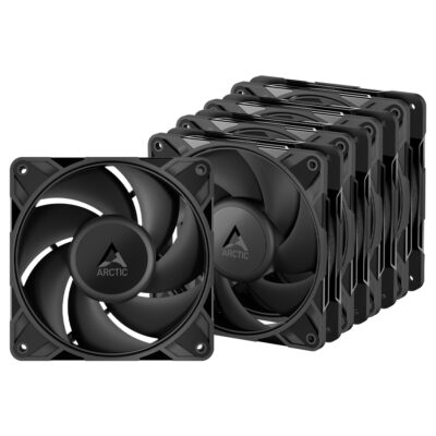 Arctic P12 Pro PWM PST 120mm Fan Black 5 Pack
