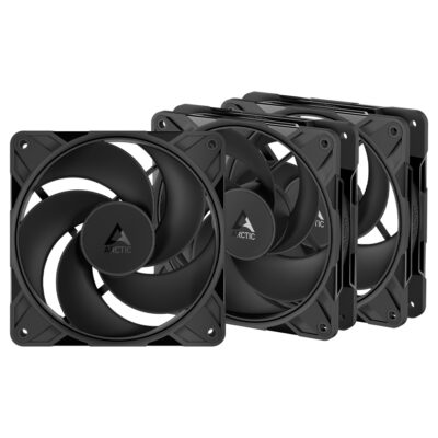 Arctic P12 Pro Reverse PWM 120mm Fan Black 3 Pack