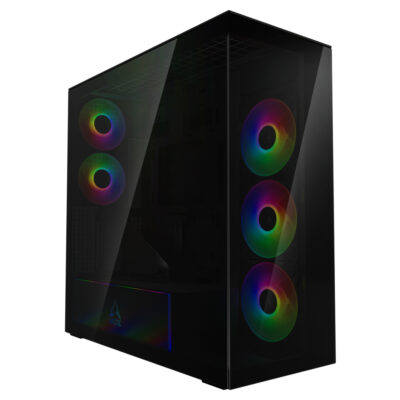 Arctic Xtender ARGB Premium E-ATX Vertical GPU Case Tinted Black
