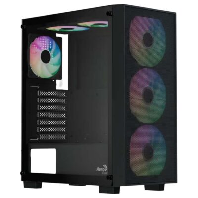 Aerocool B509A Flow TG Mid Tower Case Black