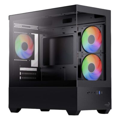 Aerocool P300D TG Mini Tower Case Black