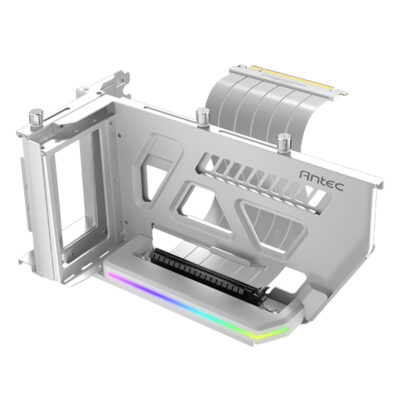 Antec RGB Adjustable Shift PCI Vertical GPU Bracket PCI-E 4.0 Riser Cable White