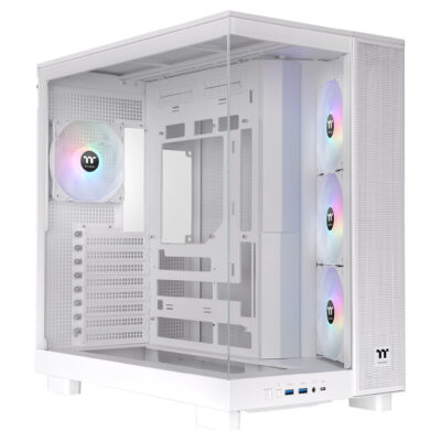 Thermaltake View 380 XL Tempered Glass ARGB Mid Tower Case Snow