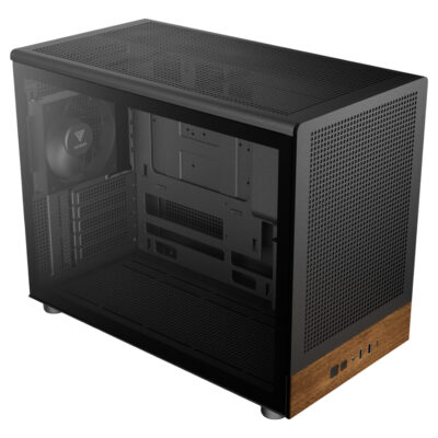 Gamdias Athena M4M Micro-ATX Tempered Glass Case Wood Design