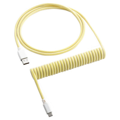 CableMod Classic Coiled Keyboard Cable Lemon Ice