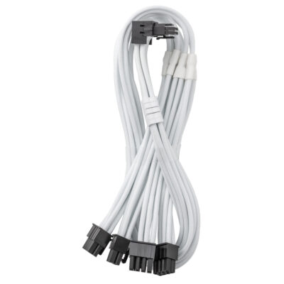 CableMod ModFlex 12V-2×6 90 Deg PCIe Cable for Corsair Variant B Quad 8-pin White