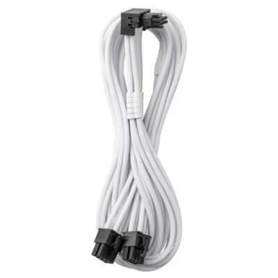 CableMod E-Series Pro ModMesh 12V-2×6 90 Deg. Dual 8-Pin White