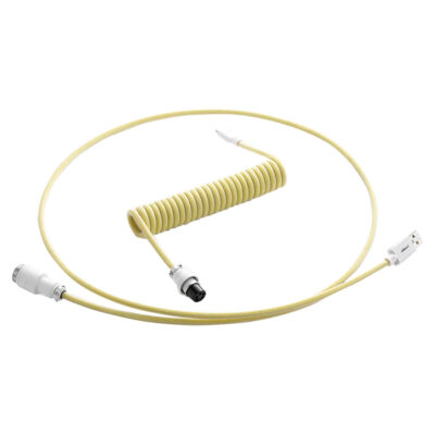 CableMod Pro Coiled Keyboard Cable Lemon Ice
