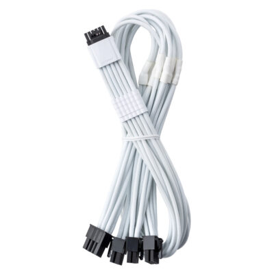 CableMod ModFlex 12V-2×6 PCIe Cable for ASUS, Seasonic & Phanteks Quad 8-pin White