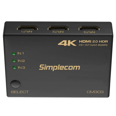 Simplecom CM303 Ultra HD 3 Way HDMI Switch