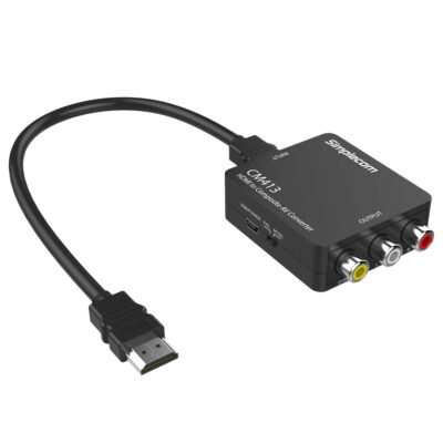 Simplecom CM413 HDMI to Composite AV CVBS 3RCA Video Converter