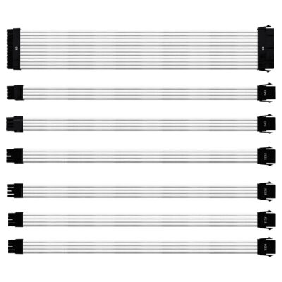 Cooler Master Sleeved Colored Extension Cable Kit White