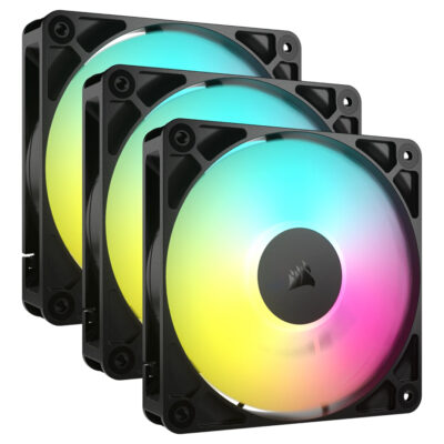 Corsair RS120 ARGB 120mm PWM Fans Triple Pack Black