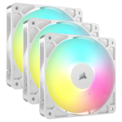 Corsair RS120 ARGB 120mm PWM Fans Triple Pack White