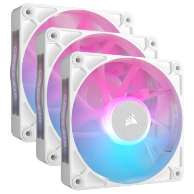 Corsair iCUE Link RX120 RGB 120mm Triple Fan Starter Kit White