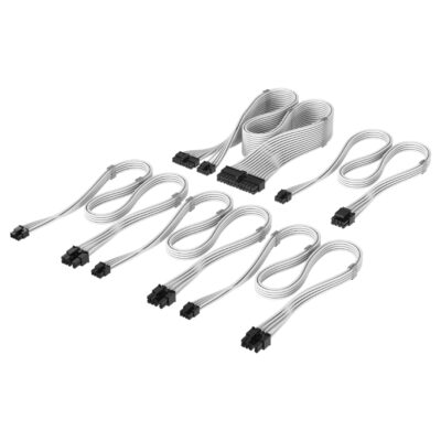 Corsair Elite Premium Individually Sleeved PSU Cable Starter Kit Type-4 Gen 3 White