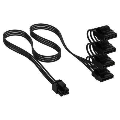 Corsair Elite Premium Individually Sleeved 4x Molex Power Cable Type-4 Gen 3 Black