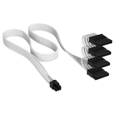 Corsair Elite Premium Individually Sleeved 4x SATA Cable Type-5 White