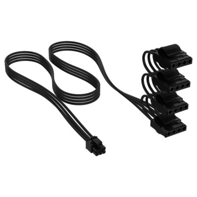 Corsair Elite Premium Individually Sleeved 4x Molex Power Cable Type-5 Black
