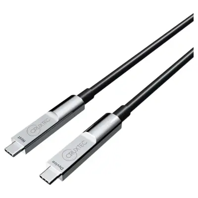 Cruxtec USB-C USB 3.2 Gen 2 Full Feature 8K 60Hz Active Optical Cable with PD 60W 15m