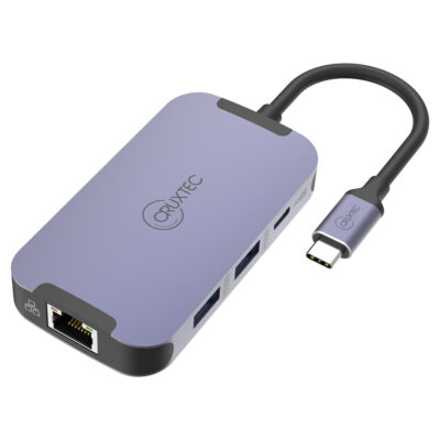 Cruxtec 6-in-1 USB-C to Dual HDMI Mini Dock