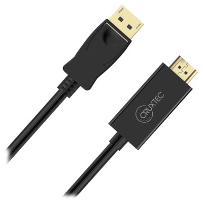 Cruxtec DisplayPort Male to HDMI Male Cable 2m