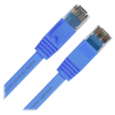 Cruxtec Flat CAT6 UTP Ethernet Cable Blue 2m